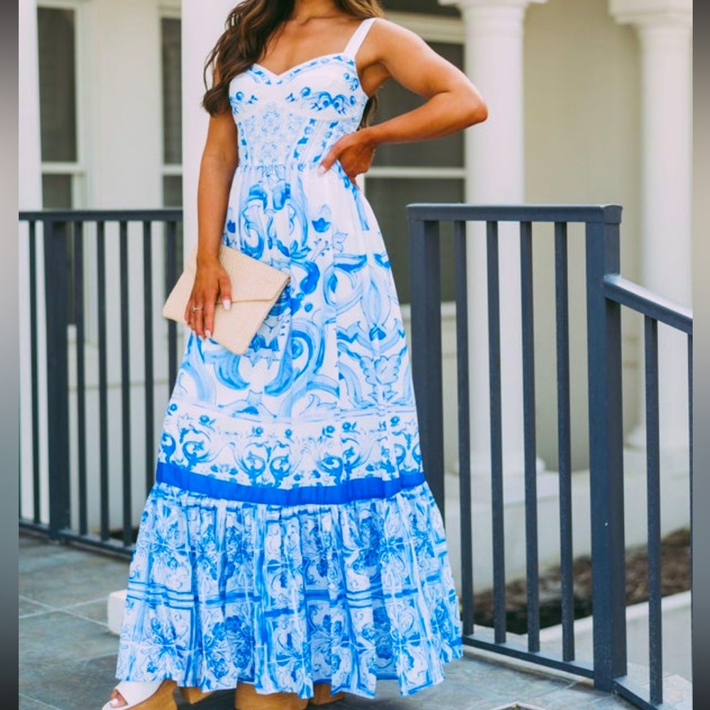 These Three Boutique Merida Italian floral maxi dress